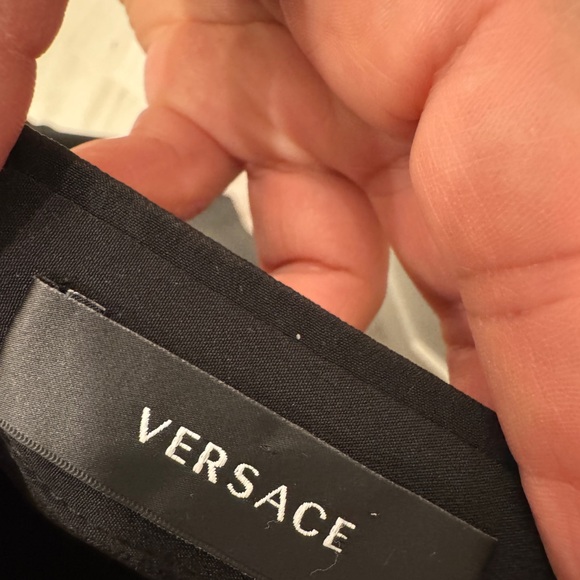 Black button down Versace blouse - Picture 4 of 5
